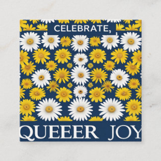 Quadrado "Celebrar o Cartão de visita de Joy da Fila - LGBT
