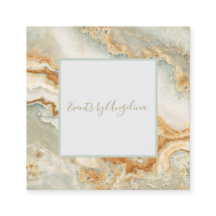 Cerceta de Seafoam & cartão de visita verdes Luxe