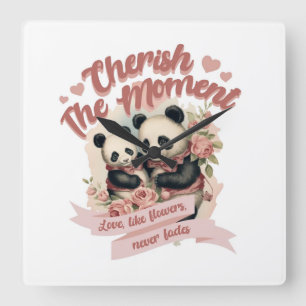 Quadrado Cherish, o relógio da parede do momento