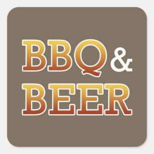Quadrado CHURRASCO e adesivo de cerveja