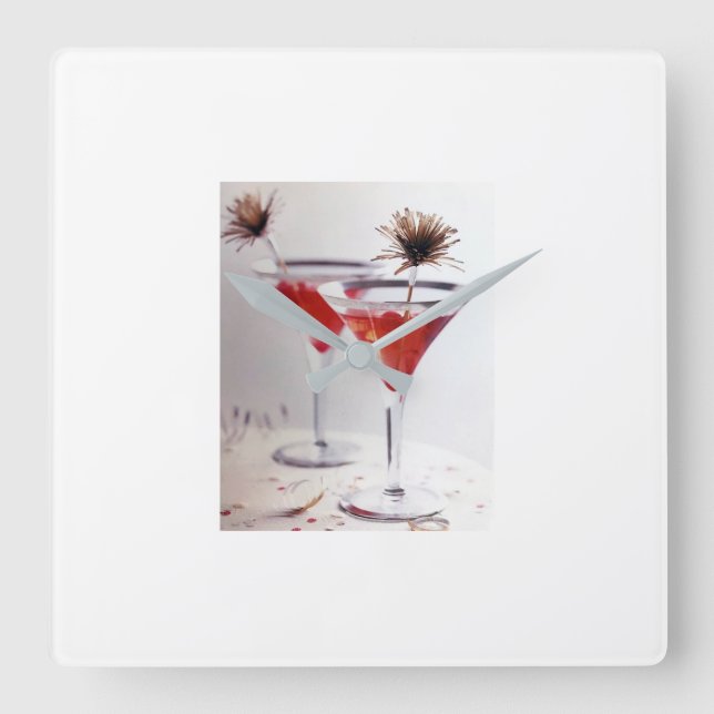 QUADRADO ****COCKTAILS DE NATAL**** RELÓGIO (Frente)