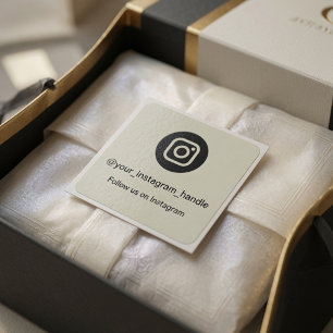 Quadrado Código QR do Instagram Adesivo Personalizado Sig