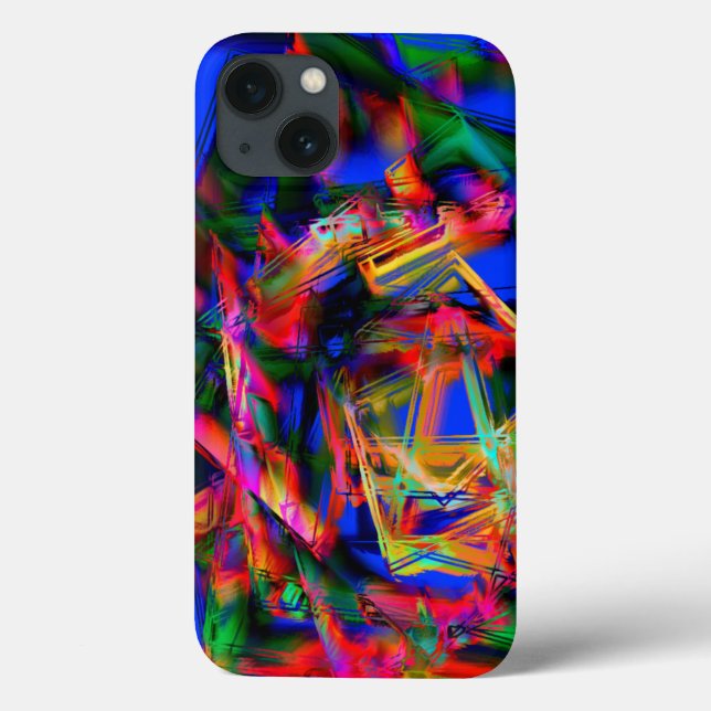 Quadrado colorido manchado com 'pinceladas erradas (Verso)