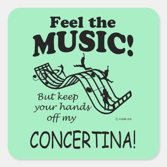 Quadrado Concertina Sente O Adesivo Da Praça Da Música (Frente)