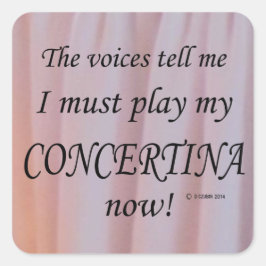 Quadrado Concertina Voices diz que deve jogar adesivo quadr