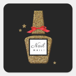 Quadrado CORREIO NAIL! Adesivo elegante de envelop elegante