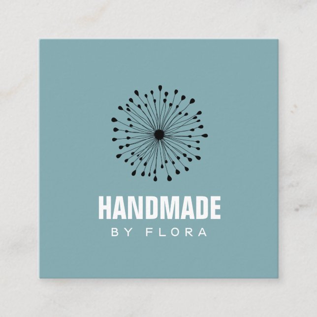 Quadrado Creative Modern Handmade Square Cartão de visita (Frente)
