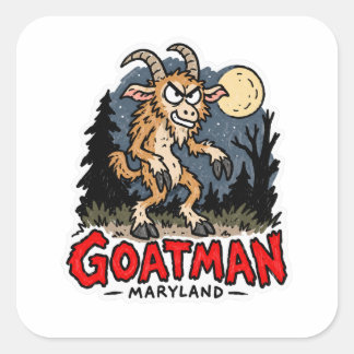Quadrado Criptídeo Goatman Maryland Adesivo