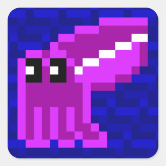 Quadrado Cuttle Scuttle Lola, o adesivo cor-de-rosa