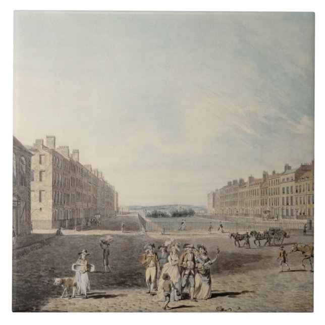 Quadrado da rainha, Londres, 1786 (w/c e caneta e (Frente)