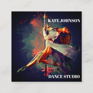 Quadrado Dança, Instrutor, Cartão de visita Studio Square