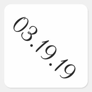 Quadrado Data Simples - Adesivo Diamante