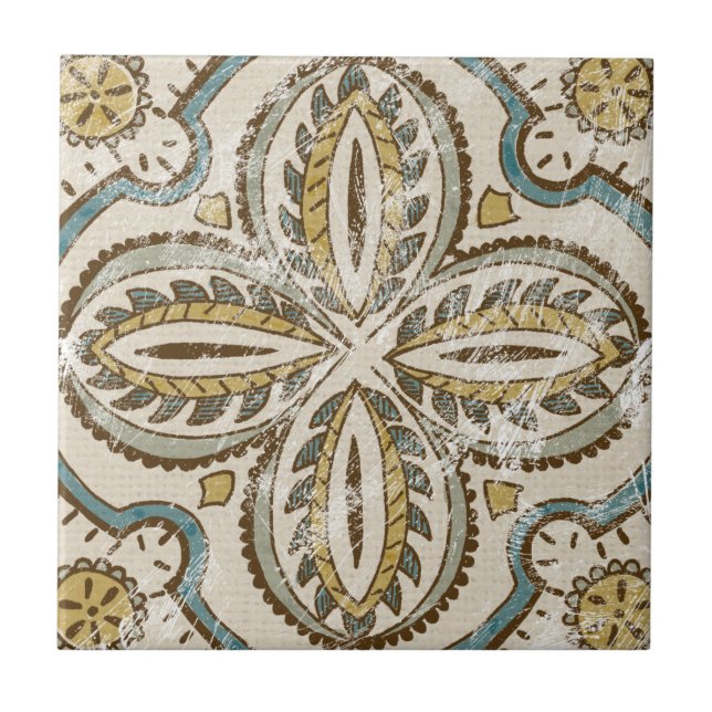 Quadrado de Batik não embelezado III (Frente)