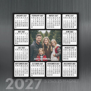 Quadrado de Calendário Magnético com Foto