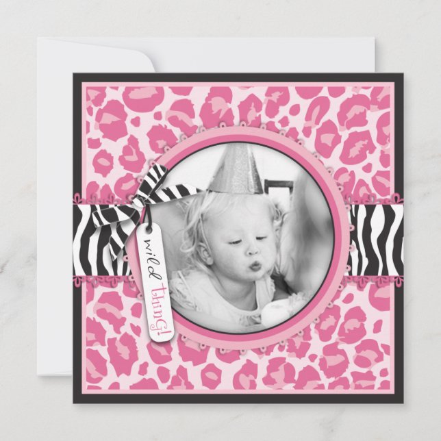 Quadrado de Convite CP de Cupcake Selvagem B1 (Frente)