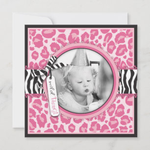 Quadrado de Convite CP de Cupcake Selvagem B1