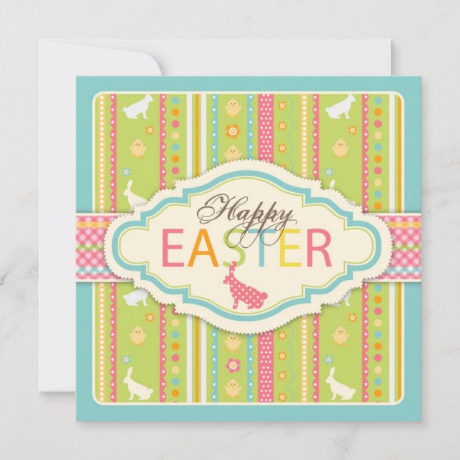 Quadrado de Convite para Saltos Bunny (Frente)