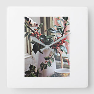 QUADRADO **DECORAÇÕES DE NATAL** RELÓGIO