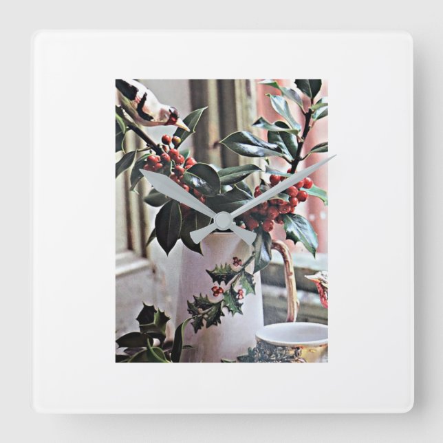 QUADRADO **DECORAÇÕES DE NATAL** RELÓGIO (Frente)