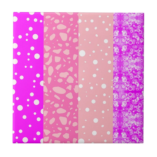 Quadrado Decorativo das Cores Rosa Modernas (Textu (Frente)