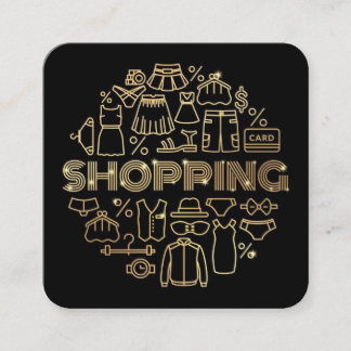 QUADRADO DESIGN DE CARTÃO DE VISITA DE COMPRAS