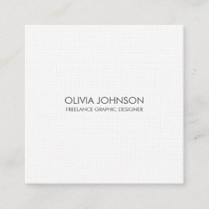 Quadrado Design minimalista moderno Linen Cartão de visita