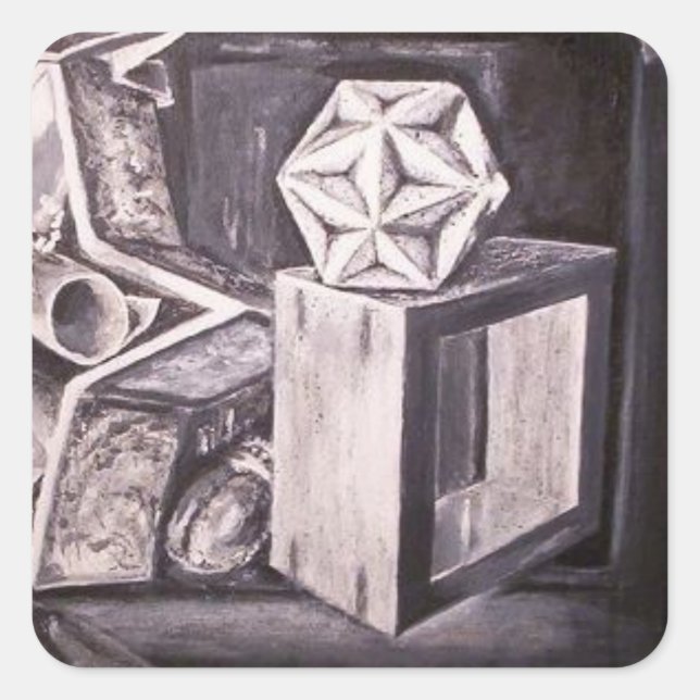 Quadrado Detalhes do adesivo - vida estática (Frente)