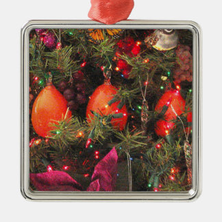 Quadrado do ornamento de três caquis