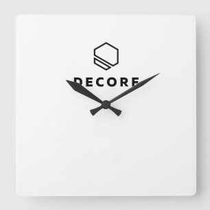 Quadrado do relógio de parede acrílico