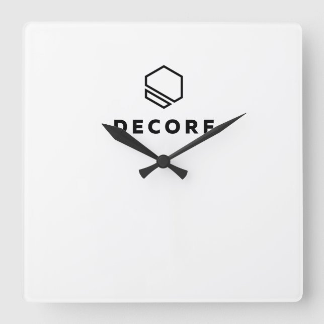 Quadrado do relógio de parede acrílico (Frente)