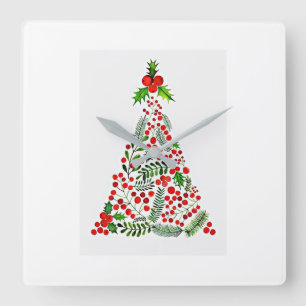 QUADRADO ****É A ÉPOCA DO NATAL**** RELÓGIO