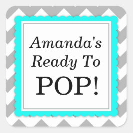 Quadrado Ela está pronta para o adesivo Pop Square - Design