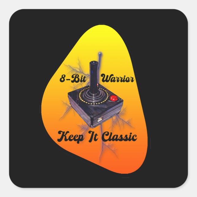 Quadrado Estampa Game - Retro Gamer Legend - Adesivo (Frente)