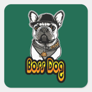 Quadrado Estampa Hip Hop - Boss Dog - Adesivo