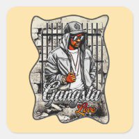 Estampa Hip Hop - Gangsta Love - Adesivo