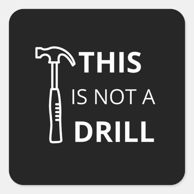 Quadrado Este não é um adesivo de perfuração (Frente)