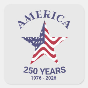 Quadrado Estrela Patriótica Adesivo Bandeira Americana 250 