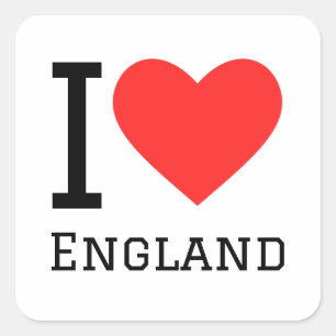 Quadrado Eu adoro o adesivo da praça da Inglaterra