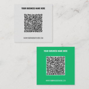 Quadrado Exemplo de Cartão de visita de código QR Design