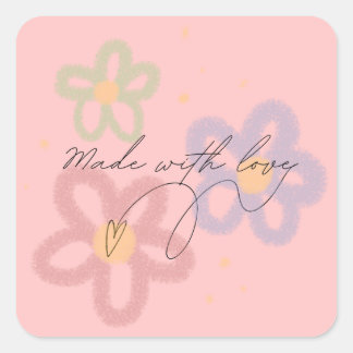 Quadrado Feita com o adesivo de amor