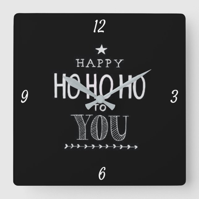 QUADRADO *FELIZ COMO VOCÊ* RELÓGIO DE NATAL (Frente)