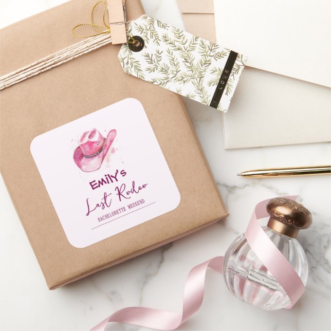 Quadrado Fim de Semana da Noiva do Último Rodeo | Adesivo R (Presentear)