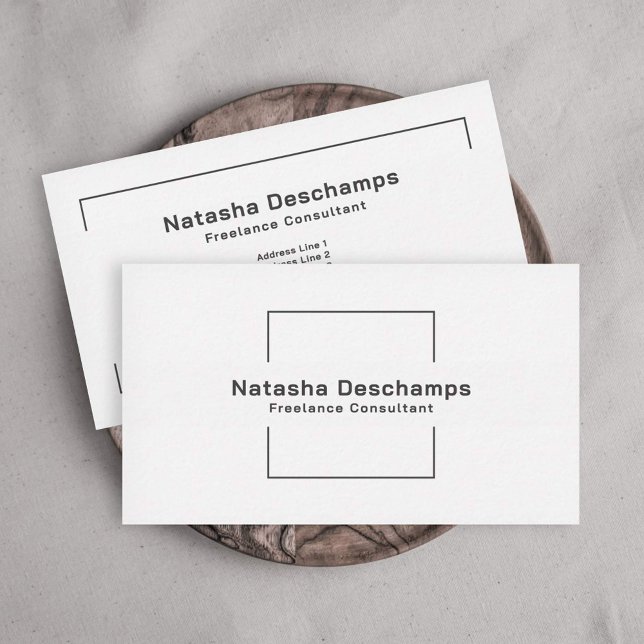 Quadrado fino, Cartão de visita minimalista (Fine-lined Square, Minimalist Business Card)