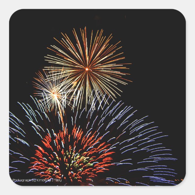 Quadrado Flores do adesivo claro (Frente)