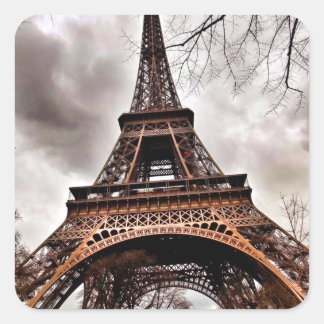 Quadrado Folha de adesivo em torre Eiffel