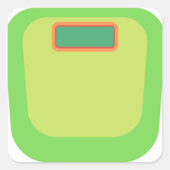 Quadrado Folha do adesivo do localizador de peso verde (Frente)
