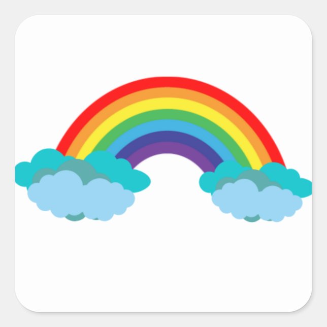 Quadrado Folha do adesivo do Rainbow Weather Tracker (Frente)
