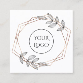 Quadrado foliage geométrico logo logotipo cartão de visita