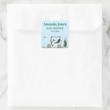 Furo em um adesivo de Chá de fraldas de golfe