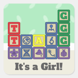 Quadrado Futuro adesivo de blocos de biólogos